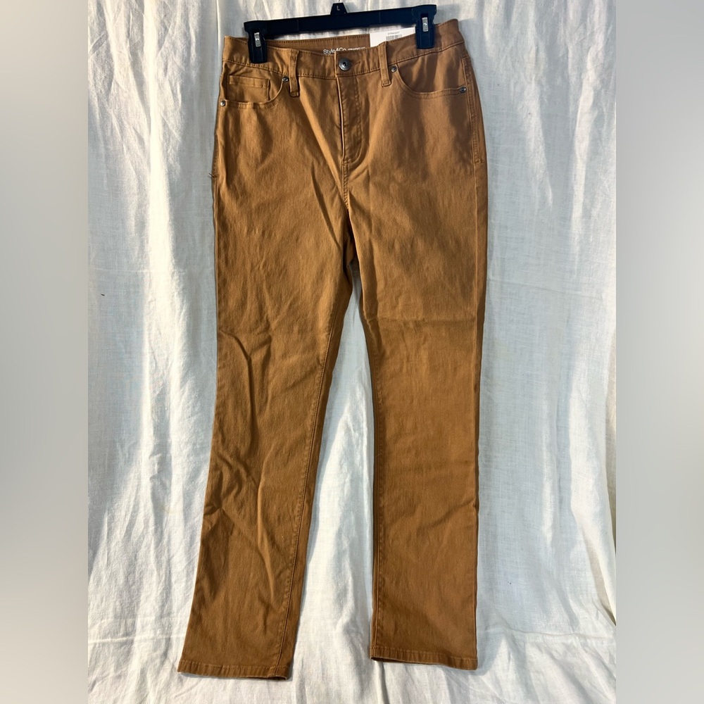 High rise slimmed pocket straight leg jeans - Picture 2 of 13